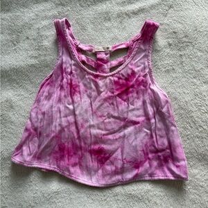 Soprano Pink Tie-Dye Crop Top